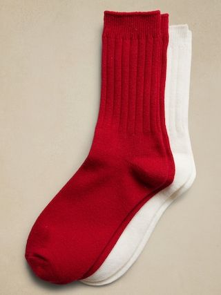 Wool-Blend Socks (2 Pack) | Banana Republic Factory