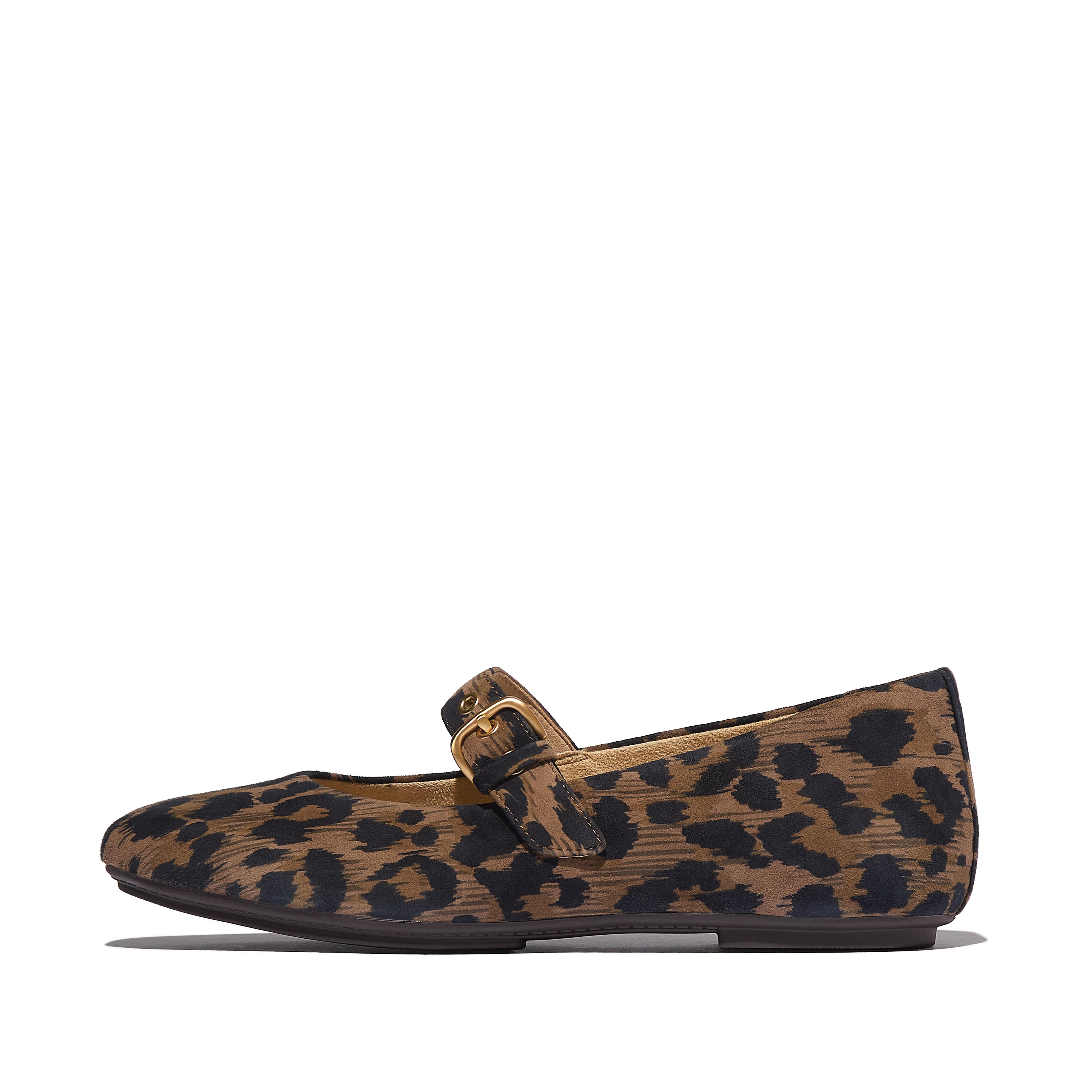 DELICATO Leopard Suede Mary Janes | FitFlop (US)