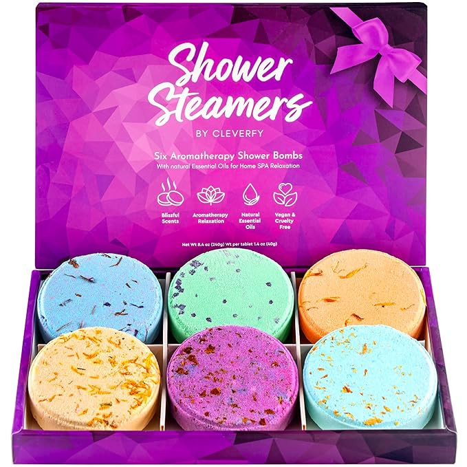 Cleverfy Shower Steamers Aromatherapy - Variety Pack of 6 Shower Bombs with Essential Oils. Self ... | Amazon (US)
