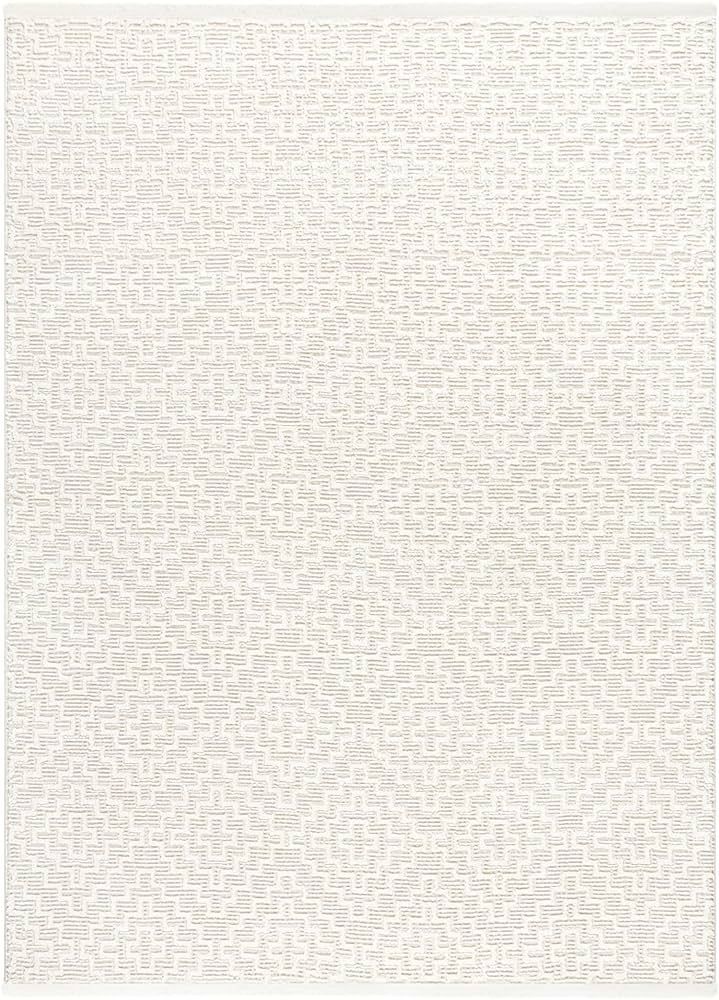 TOWN & COUNTRY LUXE Tretta Modern Geo Area Rug with Plush High-Low Texture, Ivory, 5'2"x7'2" | Amazon (US)