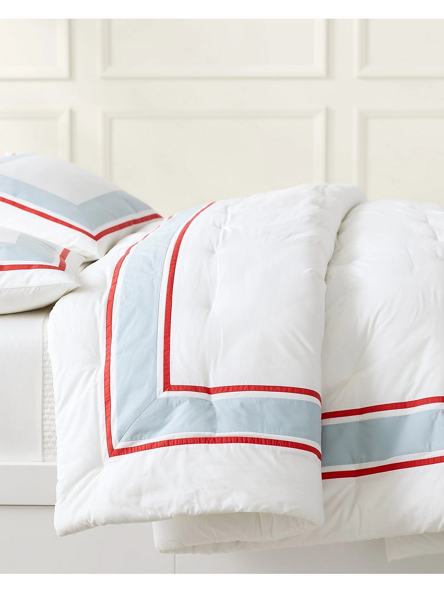 Borderline Percale Comforter | Serena and Lily