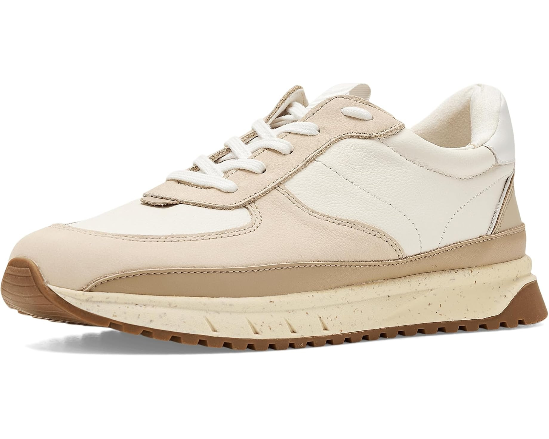 Women's Madewell Kickoff Trainer Sneakers in Neutral Colorblock Leather | Zappos