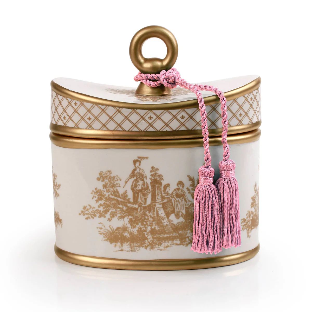 Seda France L'Ambre Classic Toile Two Wick Candle | Lavender Fields