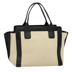 Chloe Calfskin Alison East West Tote Bag, Ivory & Black | Poshmark