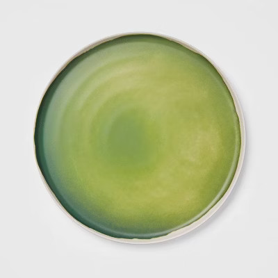 10" Melamine and Bamboo Dinner Plate Green - Opalhouse™ | Target