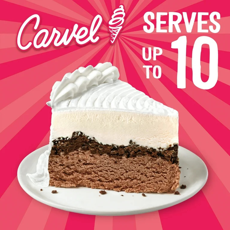 Carvel Chocolate & Vanilla Ice Cream Cake with Crunchies, Round, 56 fl oz - Frozen Dessert | Walmart (US)