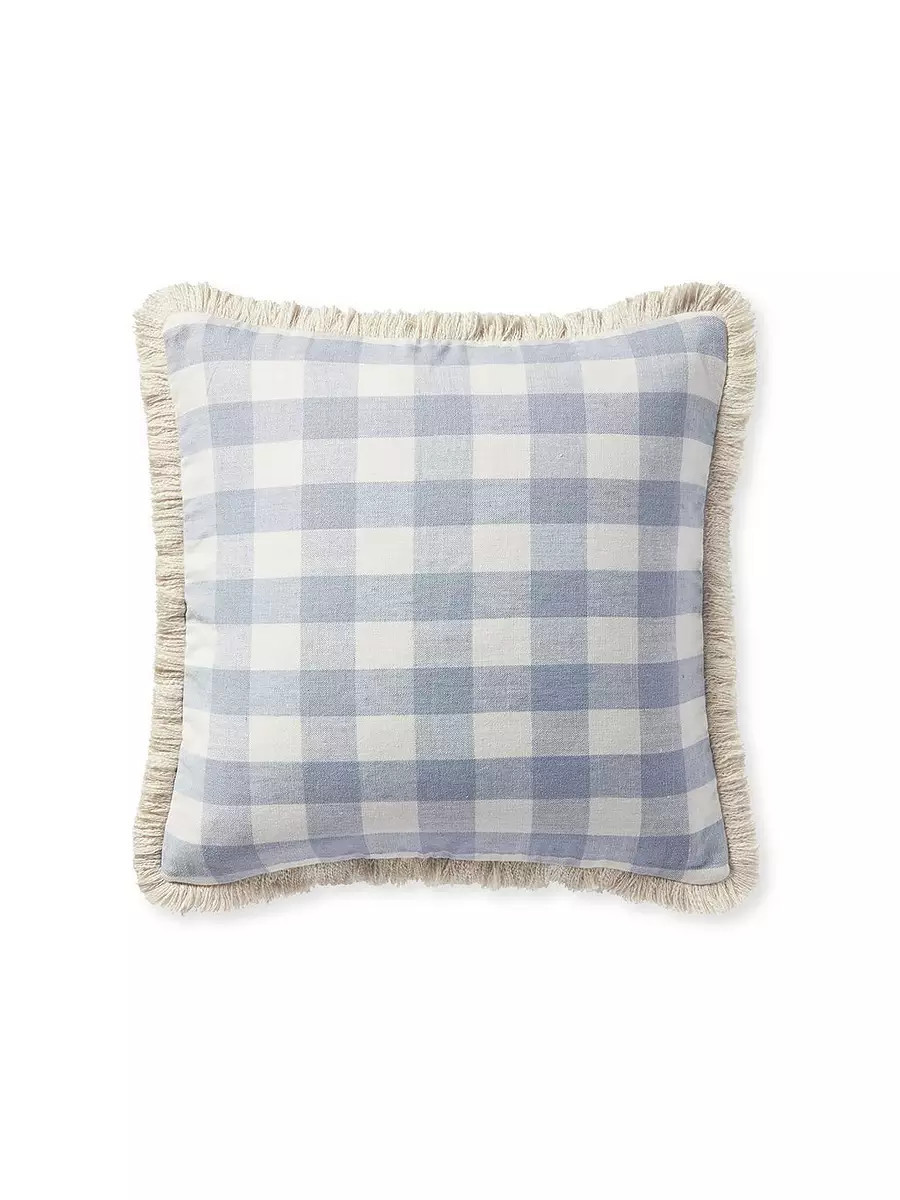 Classic Linen Gingham Pillow Cover | Serena and Lily