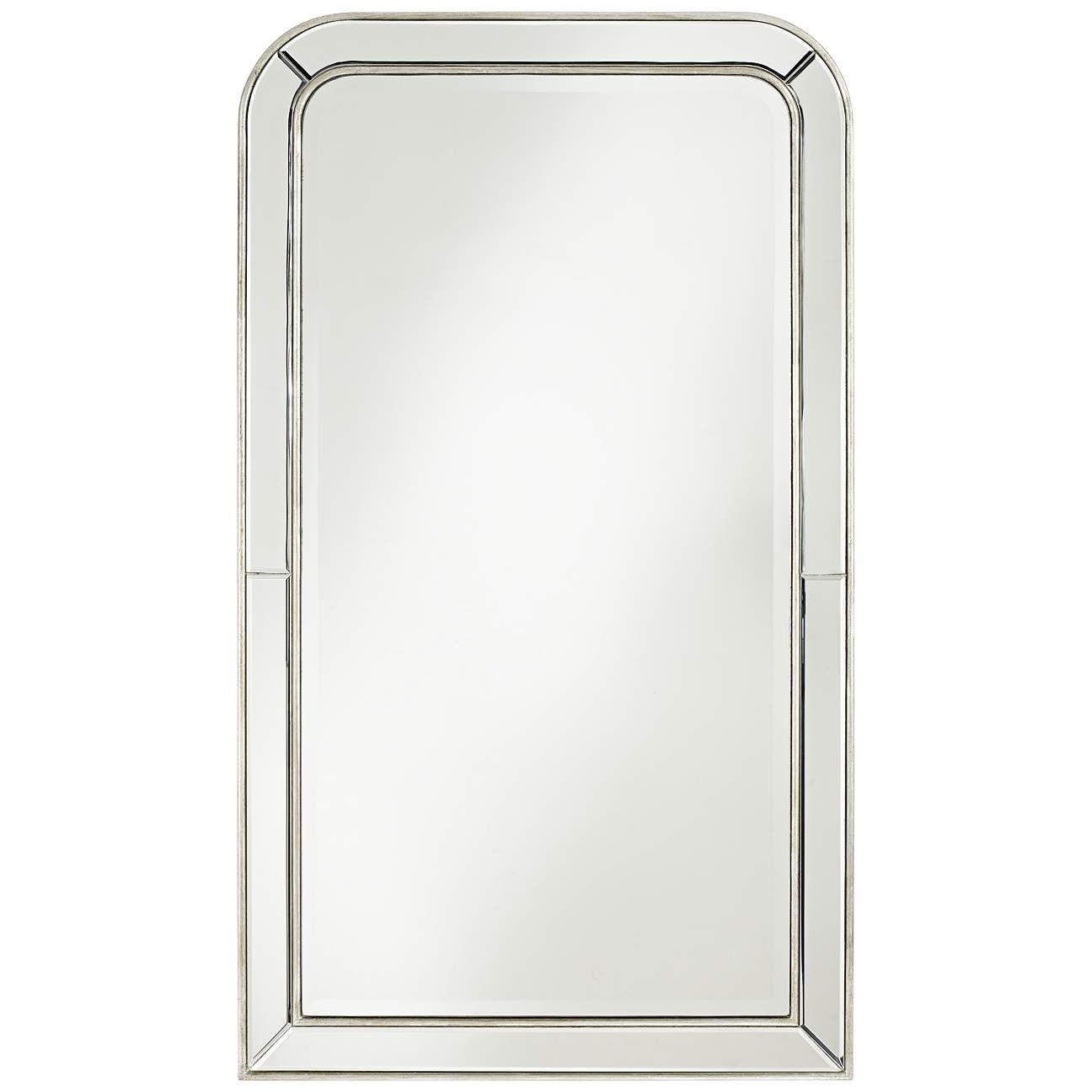 Possini Finnley Champagne 26" x 45" Frameless Wall Mirror | Lamps Plus