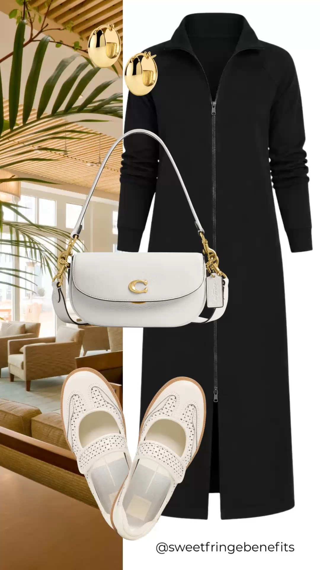 I’d be perfectly happy living in this black dress and white sneaker combination. The little white bag keeps it from feeling too serious, and I love that the whole outfit is simple enough to actually wear.

#LTKootd #LTKgrwm #LTKdayinmylife