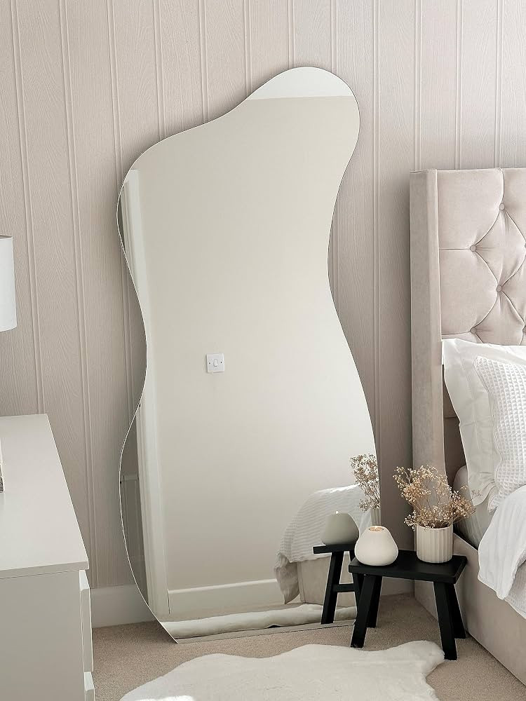 MirrorOutlet The Lacuna - Frameless Modern Full Length Pond Leaner/Wall Mirror 67" X 32" (170CM X... | Amazon (UK)