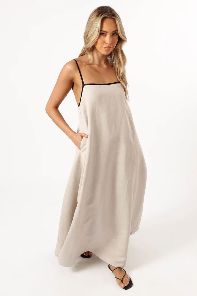 Elliana Maxi Dress - Beige | Petal & Pup (US)