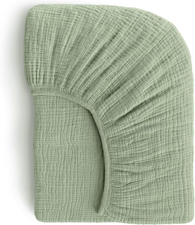 ROMY RO Muslin Crib Sheets, 100% Organic Cotton, Breathable and Ultra-Soft, Standard Crib Sheet M... | Amazon (US)