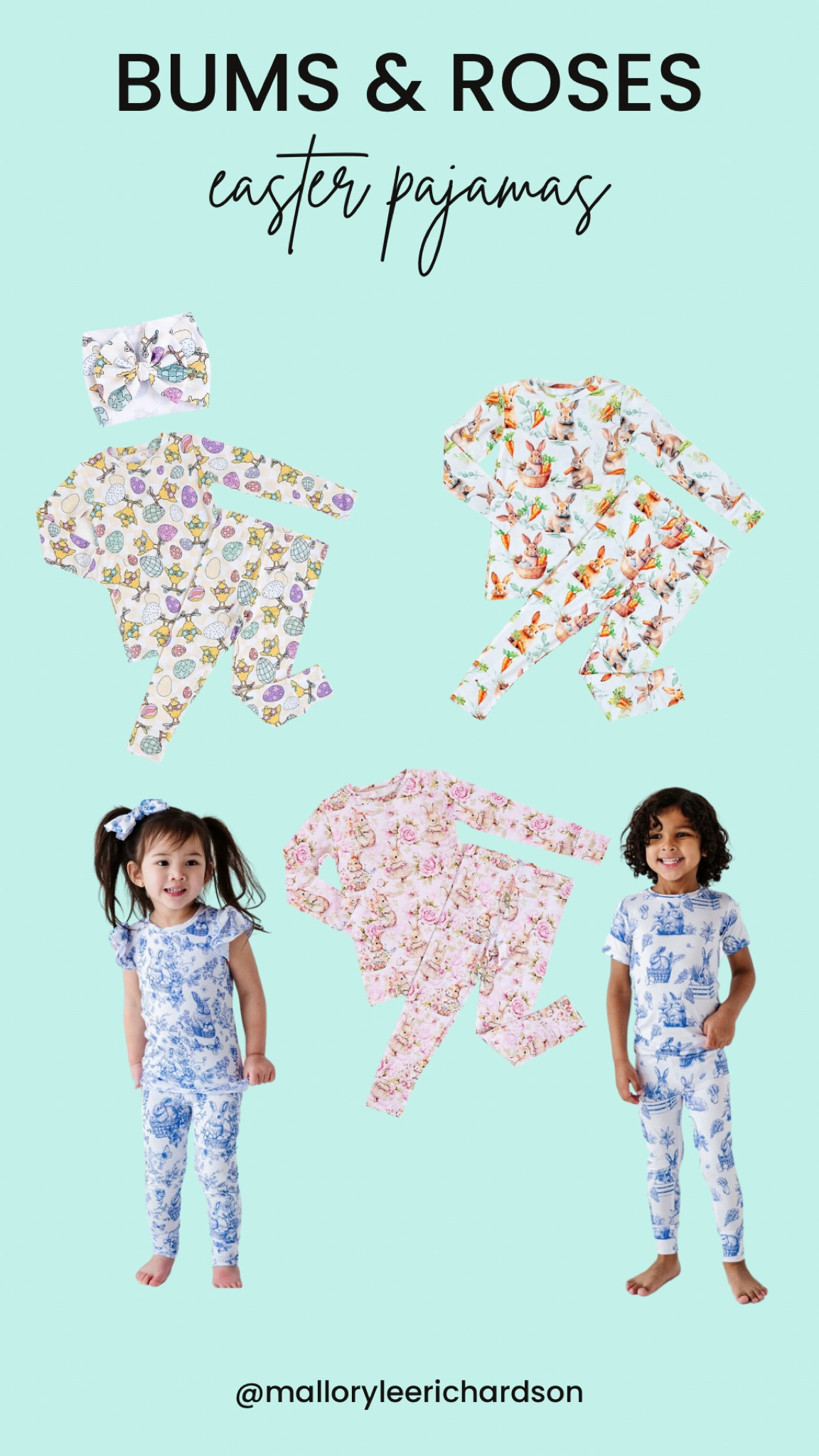 Bums & Roses kids Easter pajamas! 
kids, easter, pjs, boys, girls, baby, spring, holiday, matching sets, sibling sets 

#LTKSeasonal #LTKkids #LTKbaby