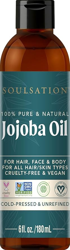 Non-GMO Jojoba Oil for Skin, Hair & Face | 100% Pure, Natural Cold Pressed (6oz) | Amazon (US)