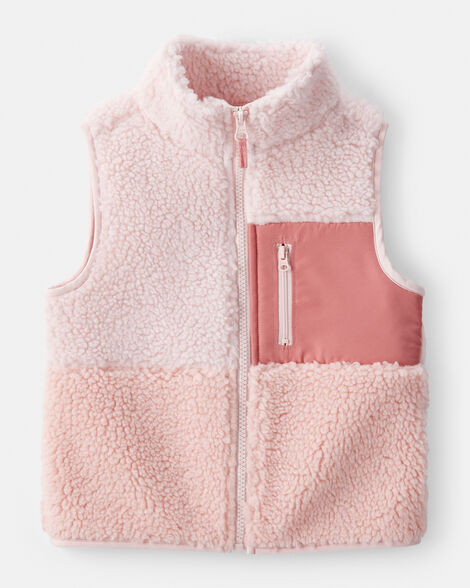 Toddler Girl Fleece Vest - Pink | Carter's Inc