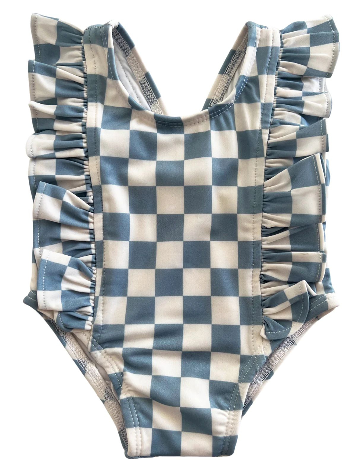 Blueberry Muffin Checkerboard / Monaco Swimsuit / UPF 50+ | SpearmintLOVE