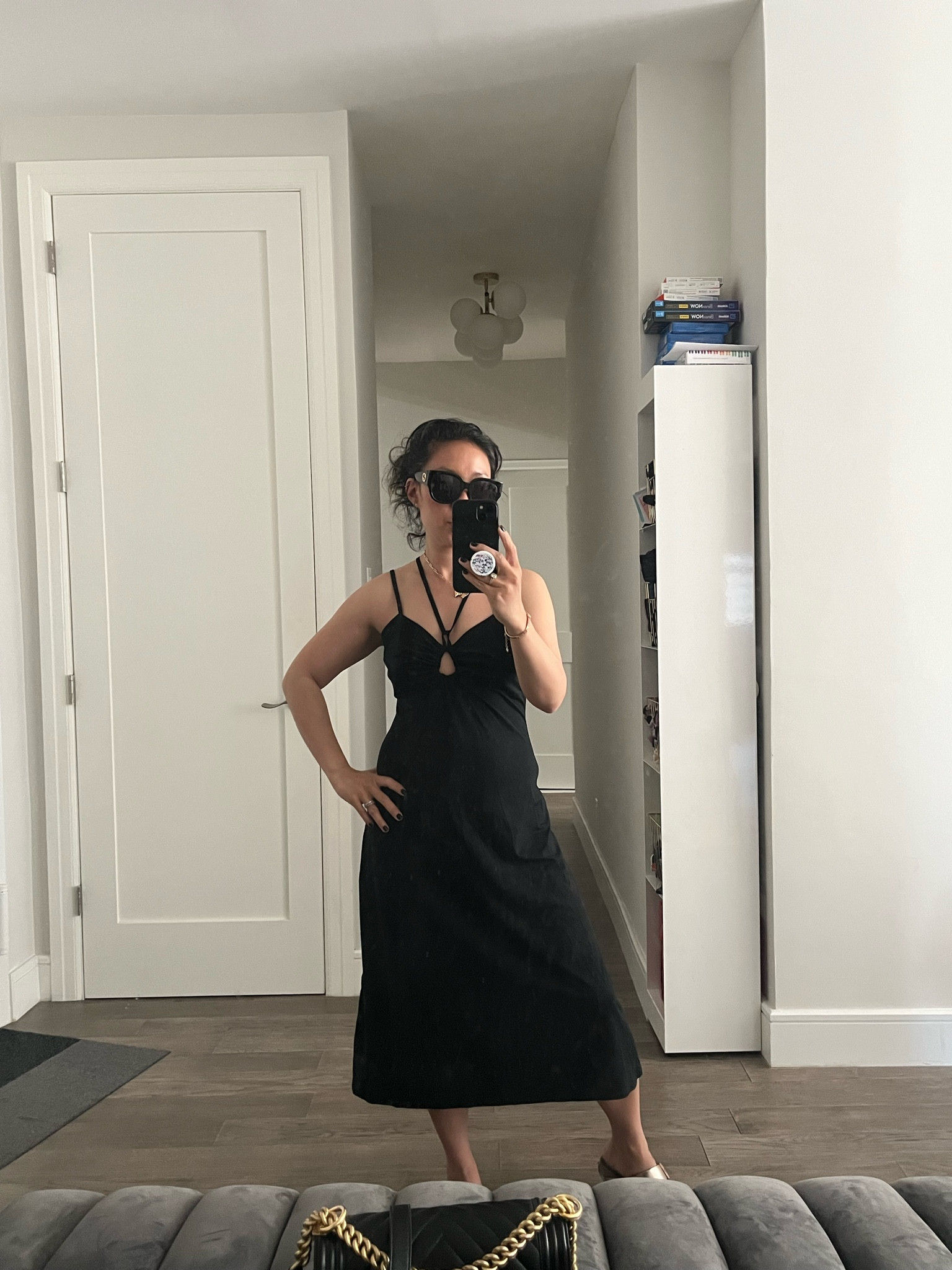 Love the neck detail. Black dress. Target find. Runs big. Wearing an xs. Wish it was smaller, especially in the chest. But I have small boobs. Soooo…

#LTKunder50 #LTKswim #LTKtravel