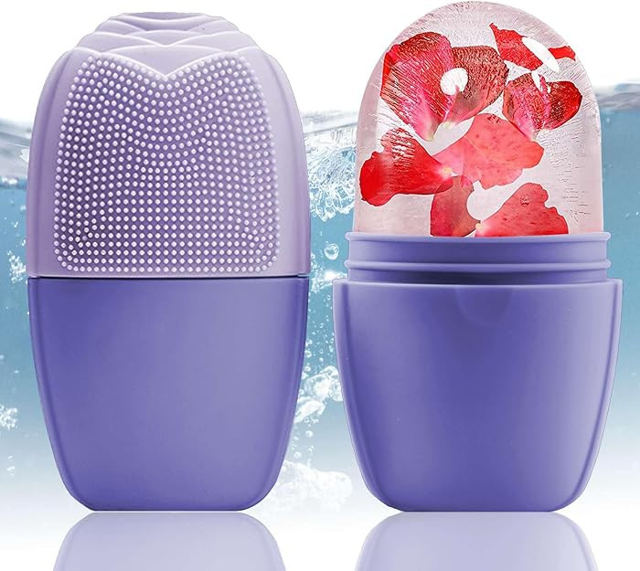 XHJRI Ice Face Roller Massager,Ice Cube Roller for Face, Eyes and Neck Naturally Conditioning and... | Amazon (US)