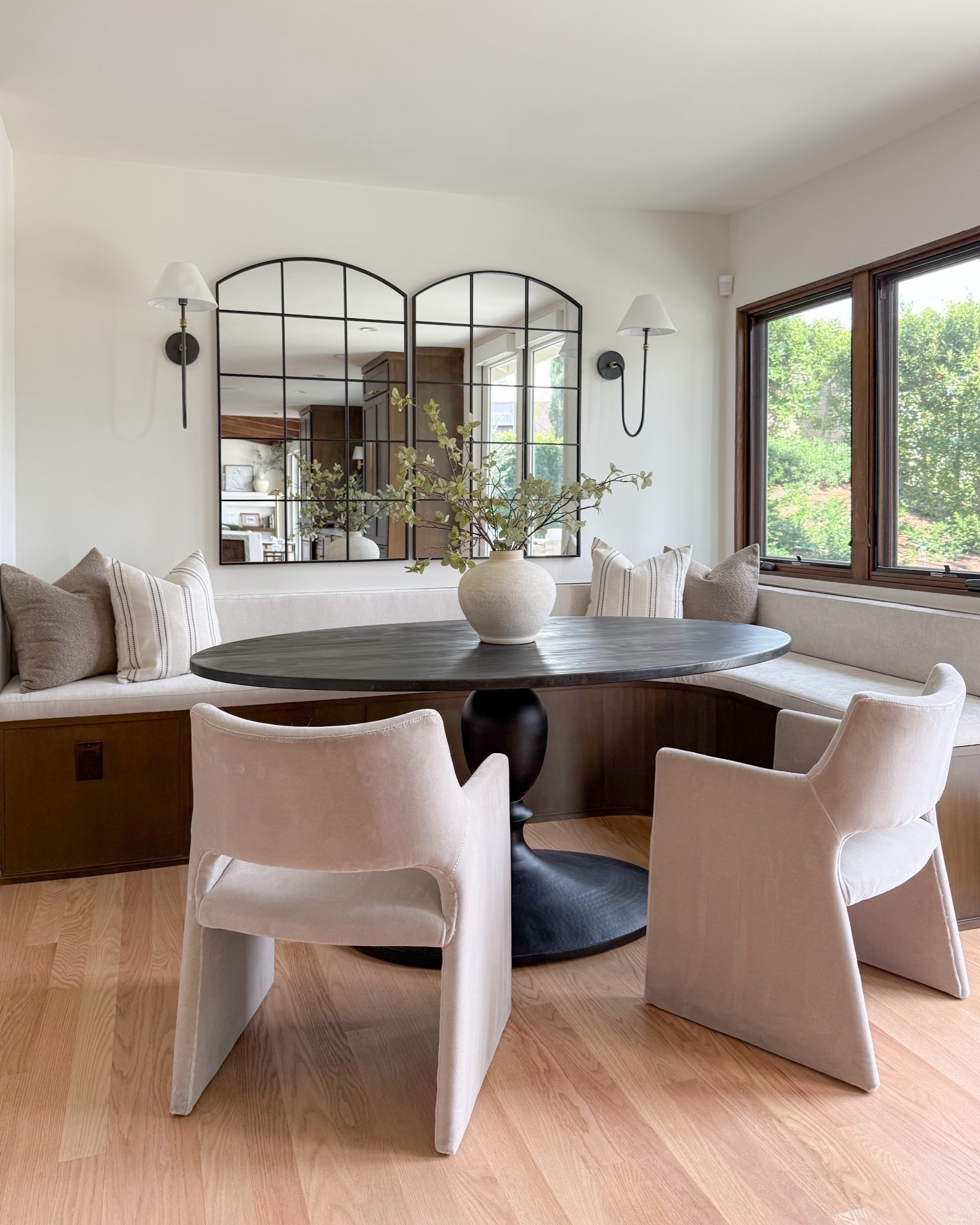 Breakfast nook! Went for a modern neutral classic vibe and I love how this space feels! 


#LTKFindsUnder100 #LTKFindsUnder50 #LTKHome