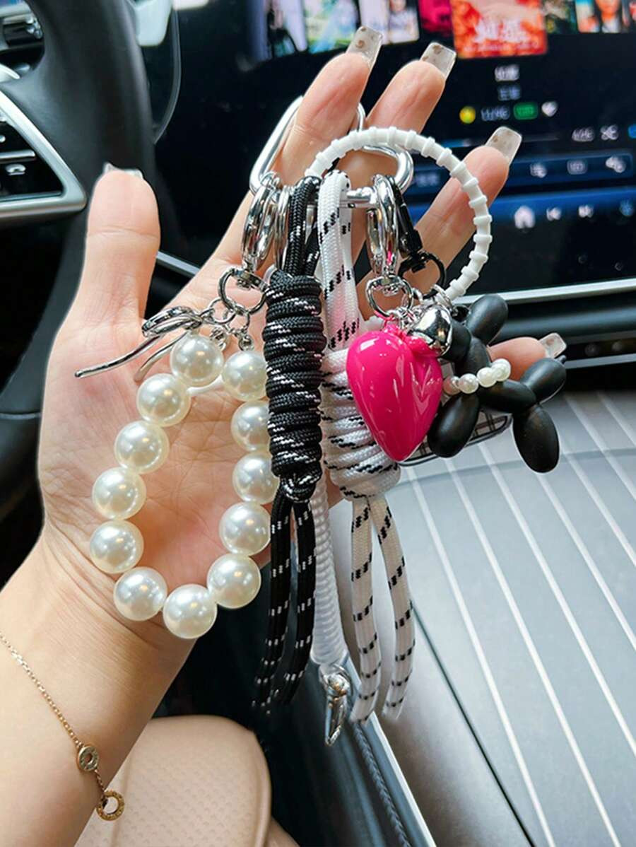 Yogodlns Creative Braided Rope & Sports Keychain Golf Tennis Pendant Badminton Bag Purse Charm Ha... | SHEIN