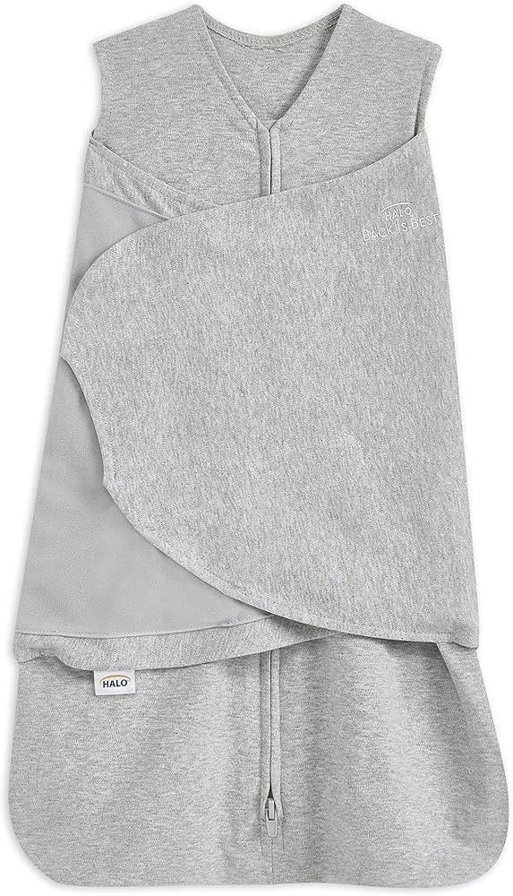 HALO 100% Cotton Sleepsack Swaddle, 3-Way Adjustable Wearable Blanket, TOG 1.5, Heather Grey, Sma... | Amazon (US)