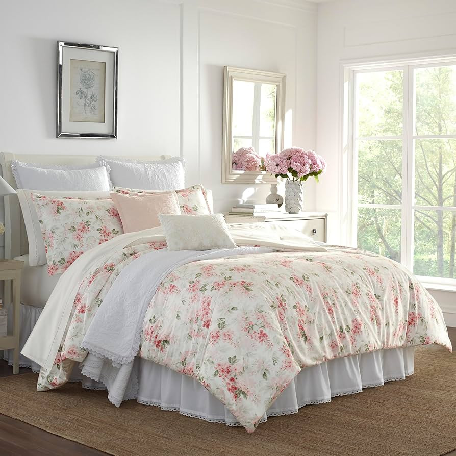 Laura Ashley Luxury Ultra Soft Comforter, All Season Premium Bedding Set, Stylish Delicate Design... | Amazon (UK)