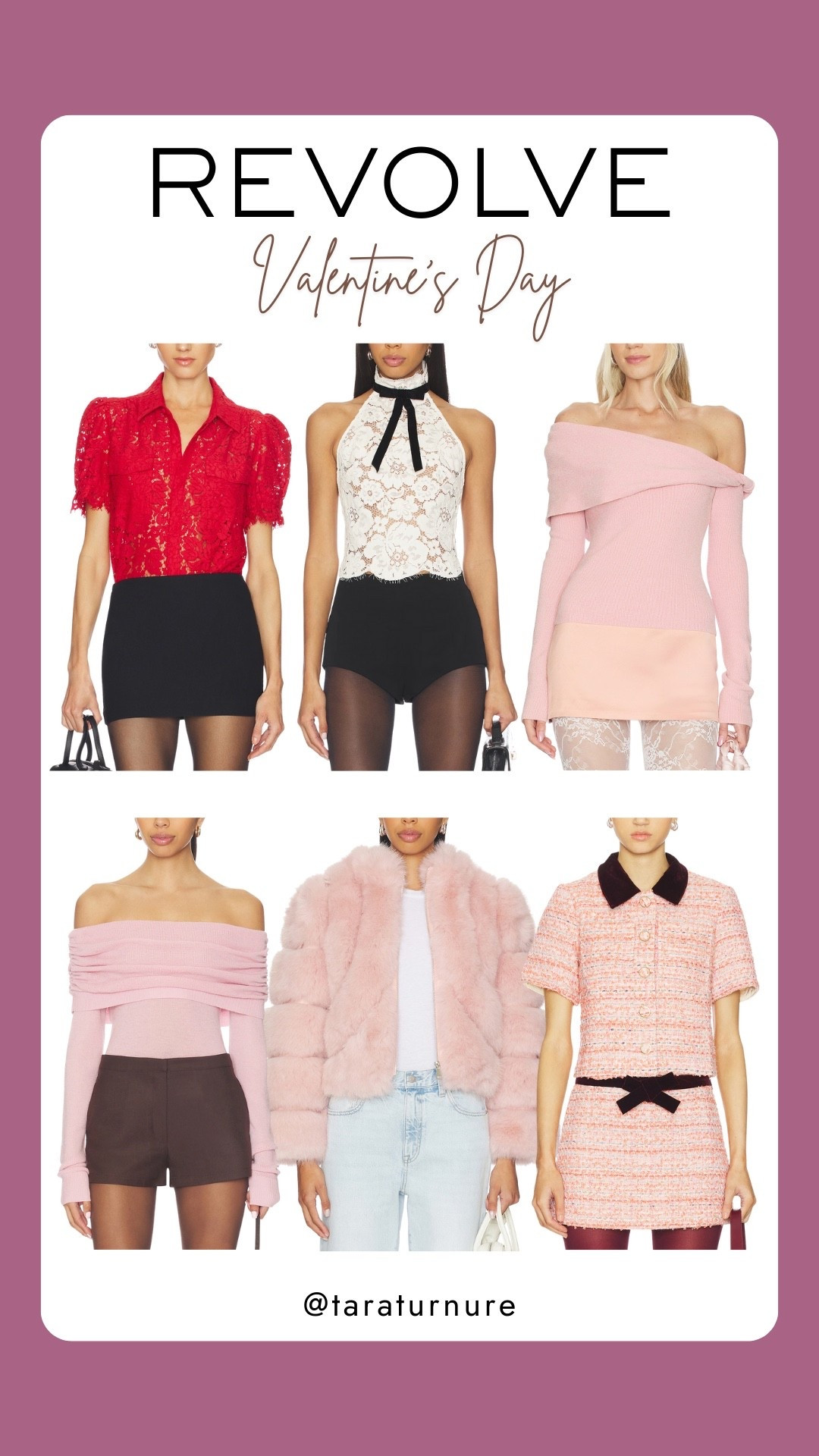 From lace tops and soft pink knits to statement jackets and flirty silhouettes — these are perfect pieces for date night, Galentine’s, or any Valentine’s plans you have coming up.

#ValentinesDayOutfit #RevolveStyle #DateNightLook #GalentinesStyle #RomanticStyle #PinkAndRed #HolidayOutfits #LTKStyle #LTKFinds



#LTKSeasonal #LTKootd