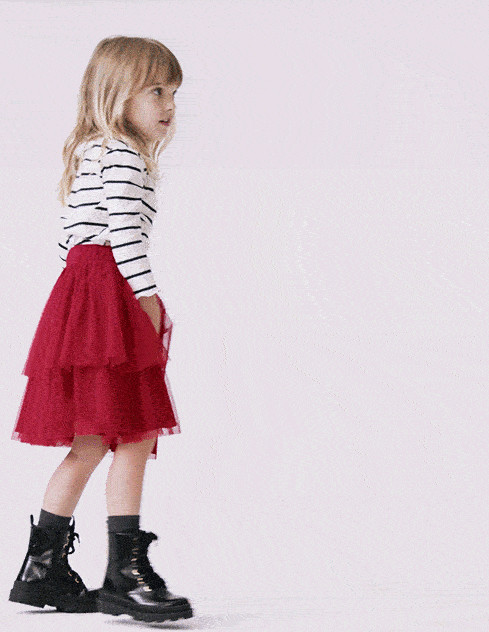 Toddler Girl Avenue Twirl™ Tiered Midi with Tulle - Red | Carter's Inc