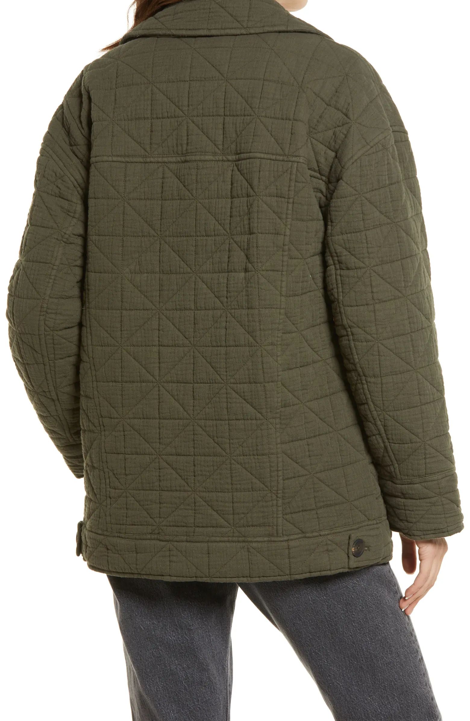 Double Breasted Diamond Quilted Cotton Jacket | Nordstrom