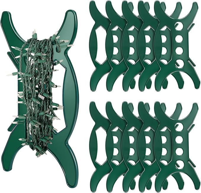 YUNVI 10 Pcs All Purpose Light Storage Holder, Christmas Light Wrap Storage Organizer, Holiday Li... | Amazon (US)