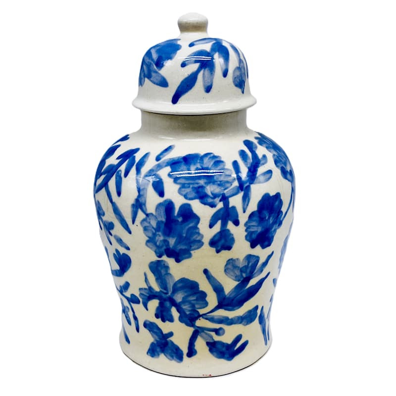 Blue Ceramic Jinger Jar, 10.5" | At Home