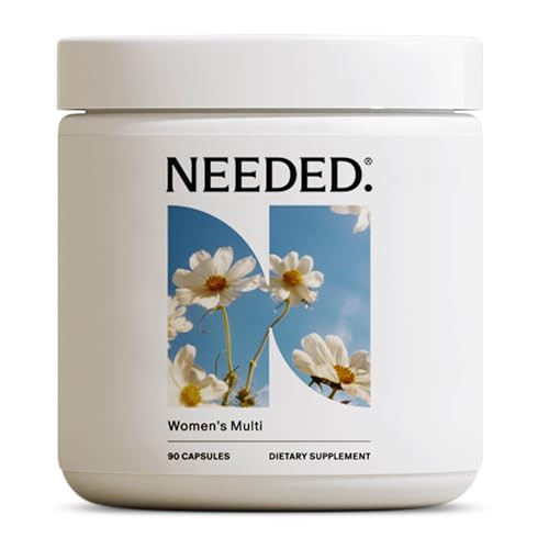 Needed. Multivitamin for Women with 23 Vitamins, Minerals and Antioxidants - Daily Womens Multivitamin - Vitamin B12, B6, D3, Choline, Calcium, Biotin, Magnesium, Folate and More (90 Count) | Amazon (US)
