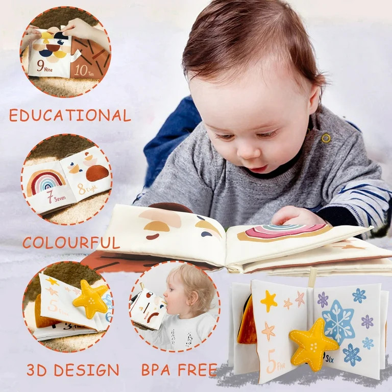 Richgv Baby Books Soft Number Early Education Toy Cloth Book Fabric Book for Baby & Infant 1 Year... | Walmart (US)