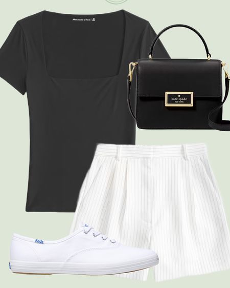 Meredith Blake black and white shorts inspired outfit. Napa day 2 outfit  

#LTKFindsUnder100