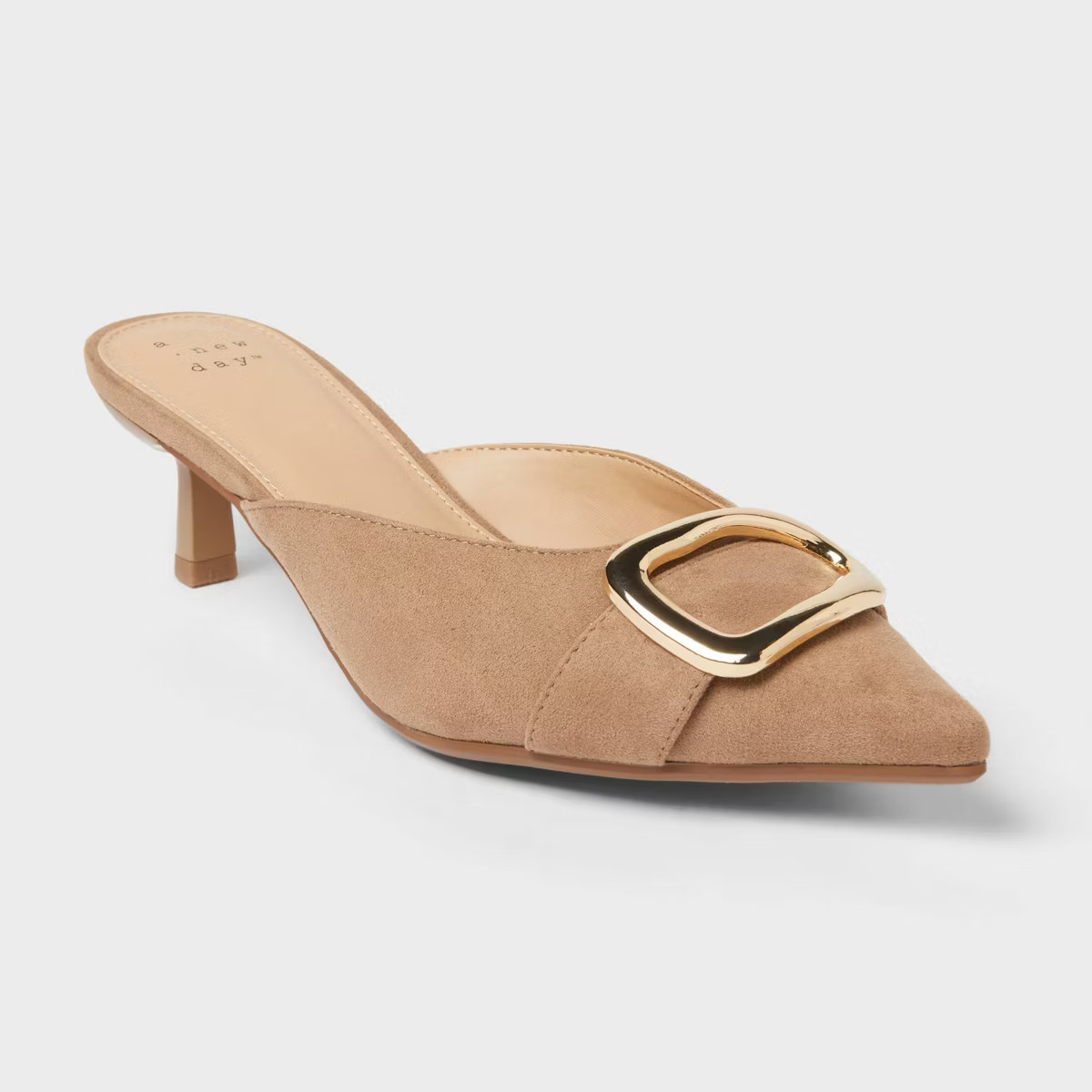Women’s Larissa Pointed Toe Mule Heels – A New Day™ Beige | Target