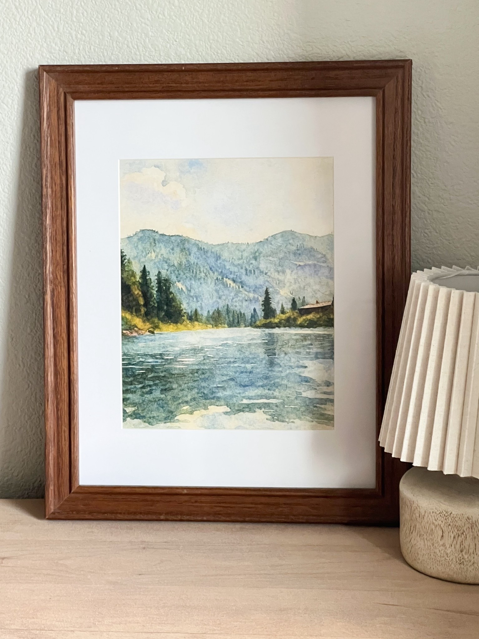 Nightstand Decor | Small Bedside Lamp | Custom Art with Modern Cozy Wood Frame | Affordable Home Decor | Neutral Home

#LTKFindsUnder50 #LTKHome