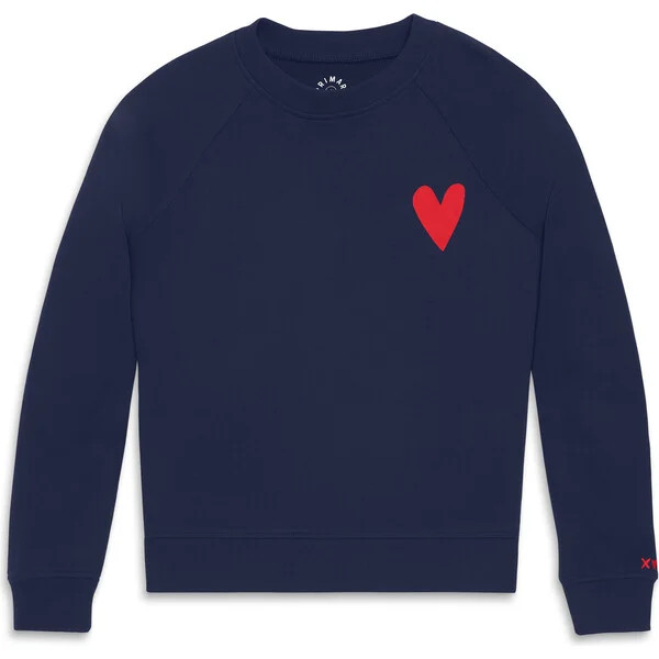 Adult Heart Sweatshirt (Women's Fit), Navy Lollipop | Maisonette