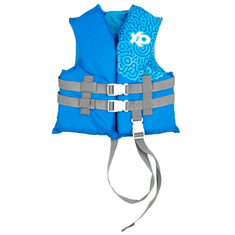 X2O Universal Child Open-Sided Life Vest and Jacket, 30lbs - 50lbs, Unisex, Blue Ocean Coral | Walmart (US)