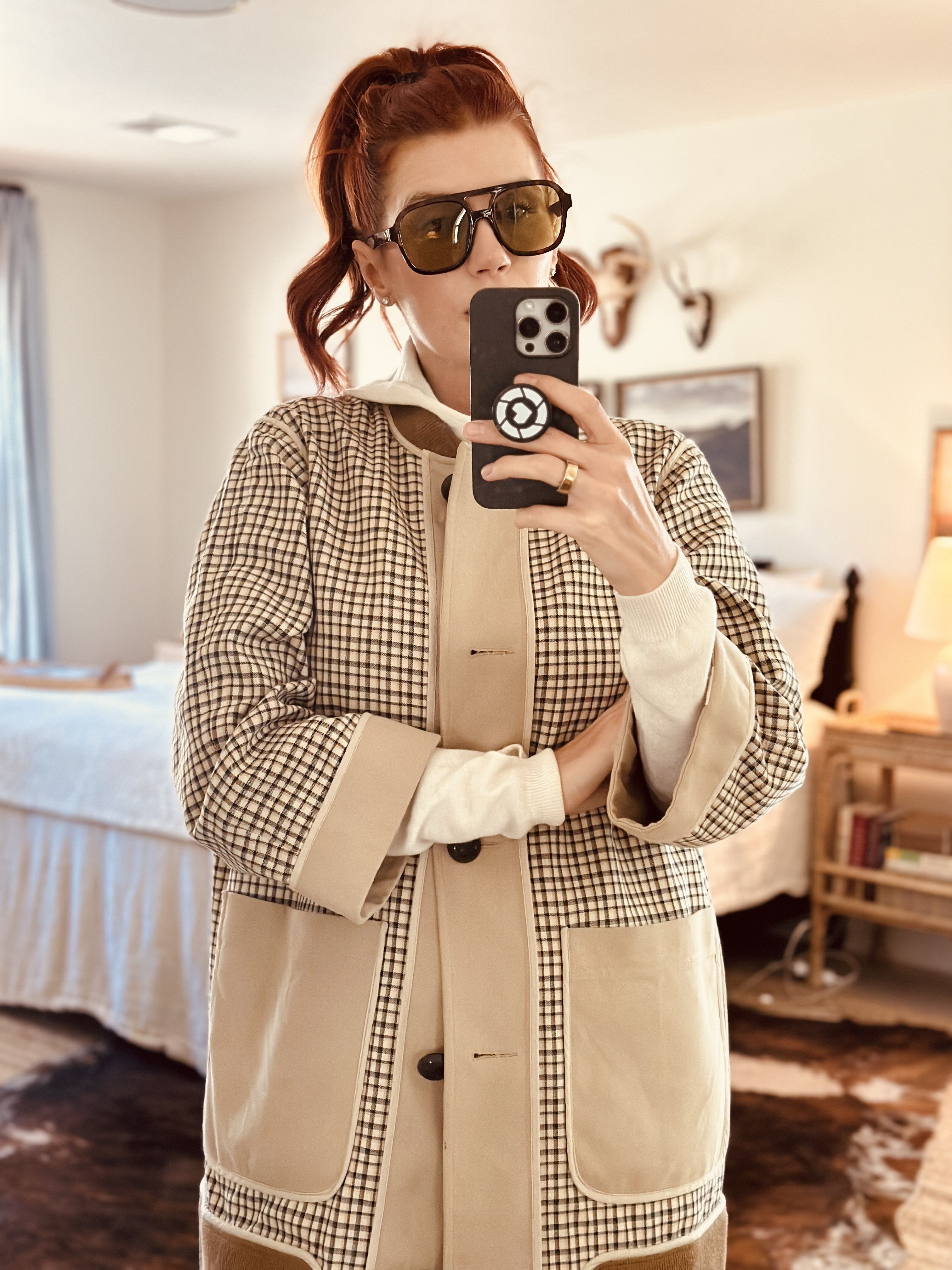 Sunglasses on repeat.
And if you are feeling the need for a cool layer, I can 10/10 recommend this hoodie 😍 so chic and with subtle details that make it special. Order up if you want to wear it alone- the small is more of a crop on me. 

#LTKWorkwear #LTKFindsUnder100 #LTKStyleTip