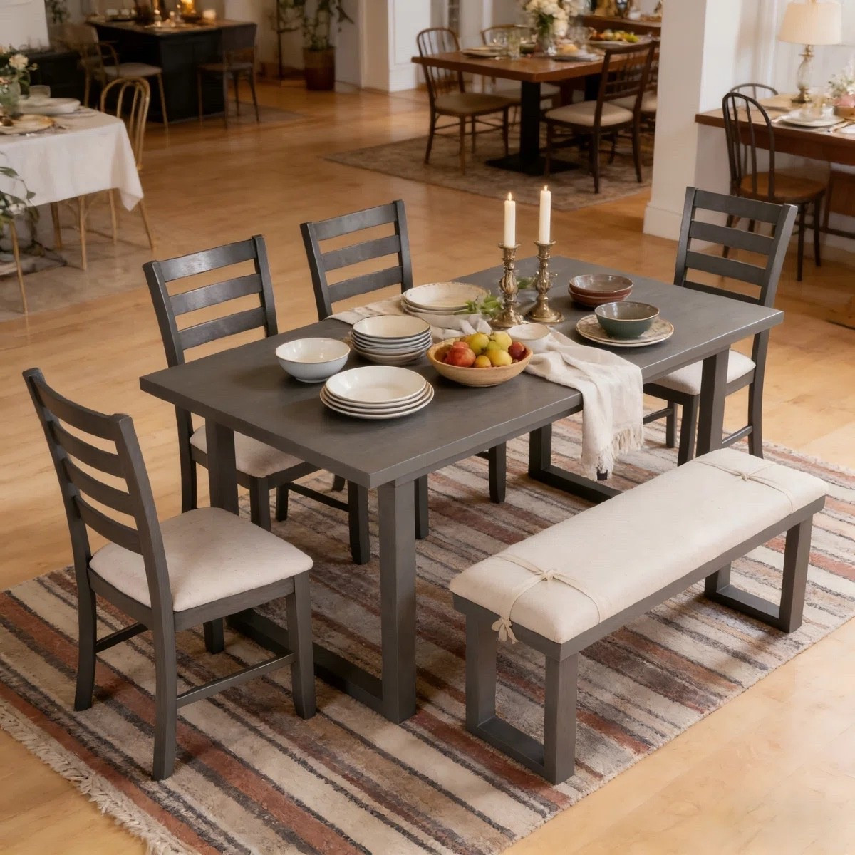 Inspired by classic craftsmanship, the 6-Person Double Pedestal Dining Set creates a warm and inviting space for family dinners, holiday gatherings, and everyday moments. The elegant double pedestal table provides a refined centerpiece, while the coordinated seating brings comfort and timeless style to every meal. ON SALE and under $600.

Ideas:

* dining room inspiration
* family gathering space
* timeless home décor
* elegant entertaining
* classic furniture

Keywords:

* 6-person dining set
* double pedestal dining table
* dining room furniture
* dining table set for 6
* pedestal dining table
* modern farmhouse dining set
* traditional dining room furniture
* family dining table
* elegant dining set
* kitchen table and chairs
* luxury dining furniture
* dining room inspiration
* solid wood dining set
* designer-inspired furniture
* formal dining room
* transitional dining furniture
* entertaining essentials
* timeless dining décor
* home furniture
* dining room centerpiece

#LTKHome #LTKSeasonal #LTKSaleAlert