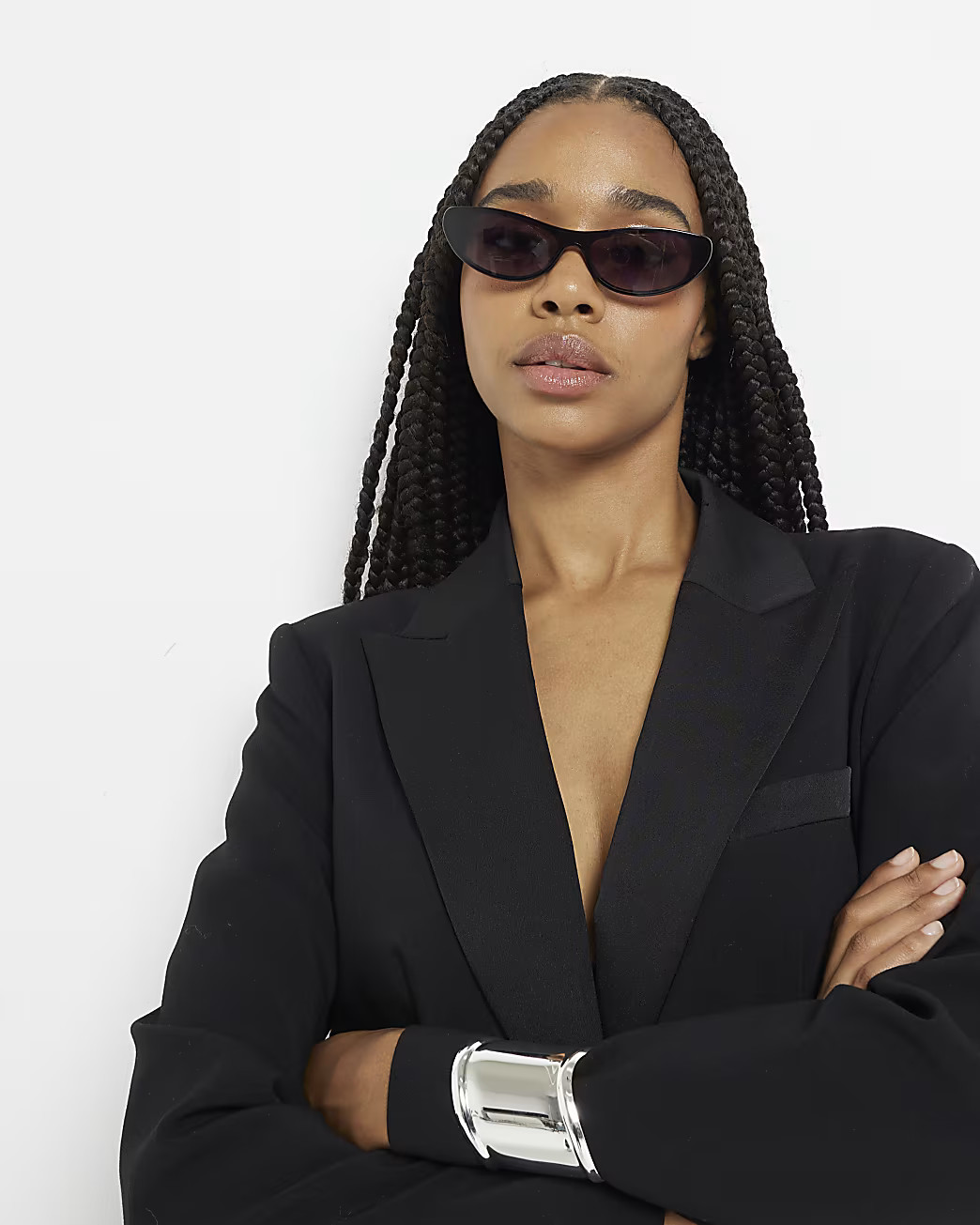 Silver Wave Cuff Bracelet | River Island (UK & IE)