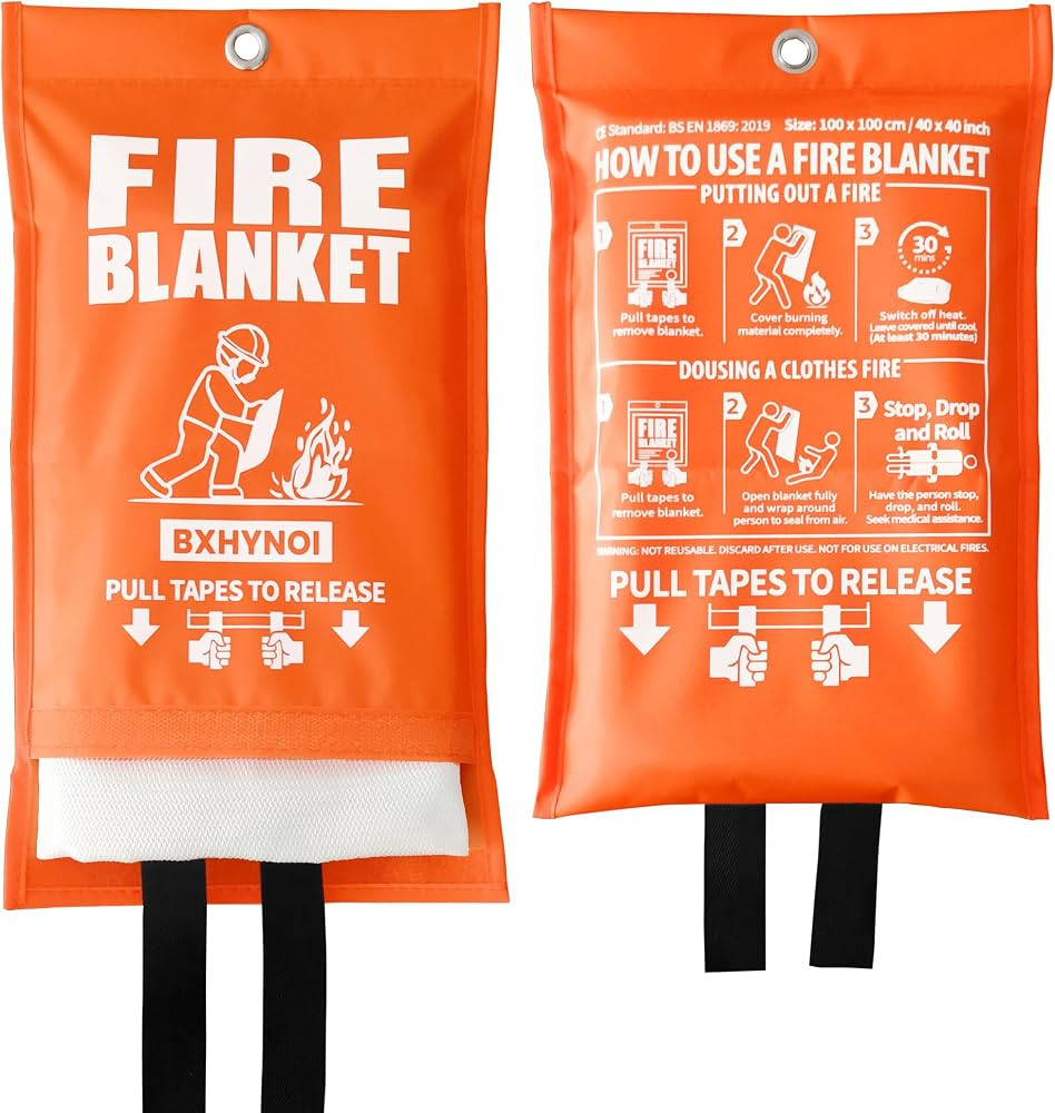 Fire Blanket for Home and Kitchen, 40"x 40", 2 Pack | Amazon (US)