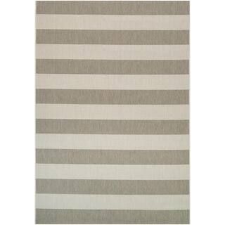 Couristan Afuera Yacht Club Tan-Ivory 9 ft. x 12 ft. Indoor/Outdoor Area Rug 52296099092125T | The Home Depot