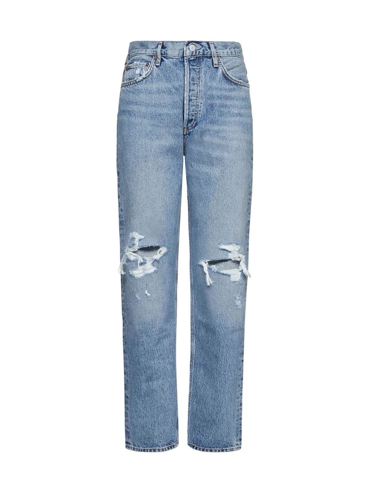 AGOLDE 90s Distressed Straight-Leg Jeans | Cettire Global