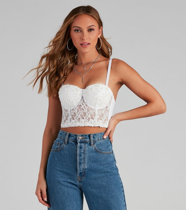 Pretty In Pearls Hand Beaded Bustier | Windsor Stores