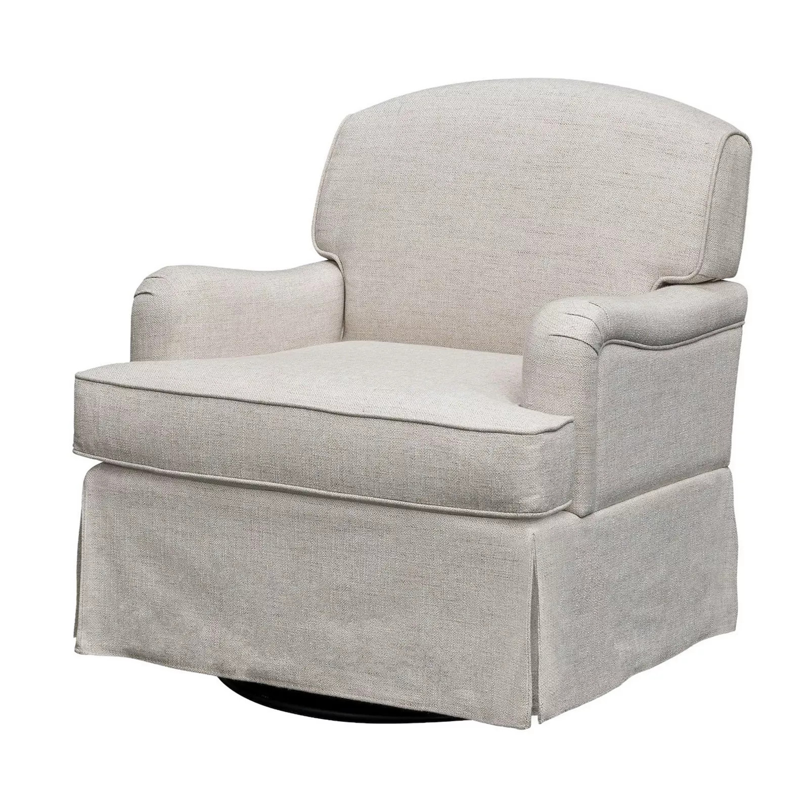 Martha Stewart Melody Swivel Glider Skirted Armchair, Ivory | Kohl's