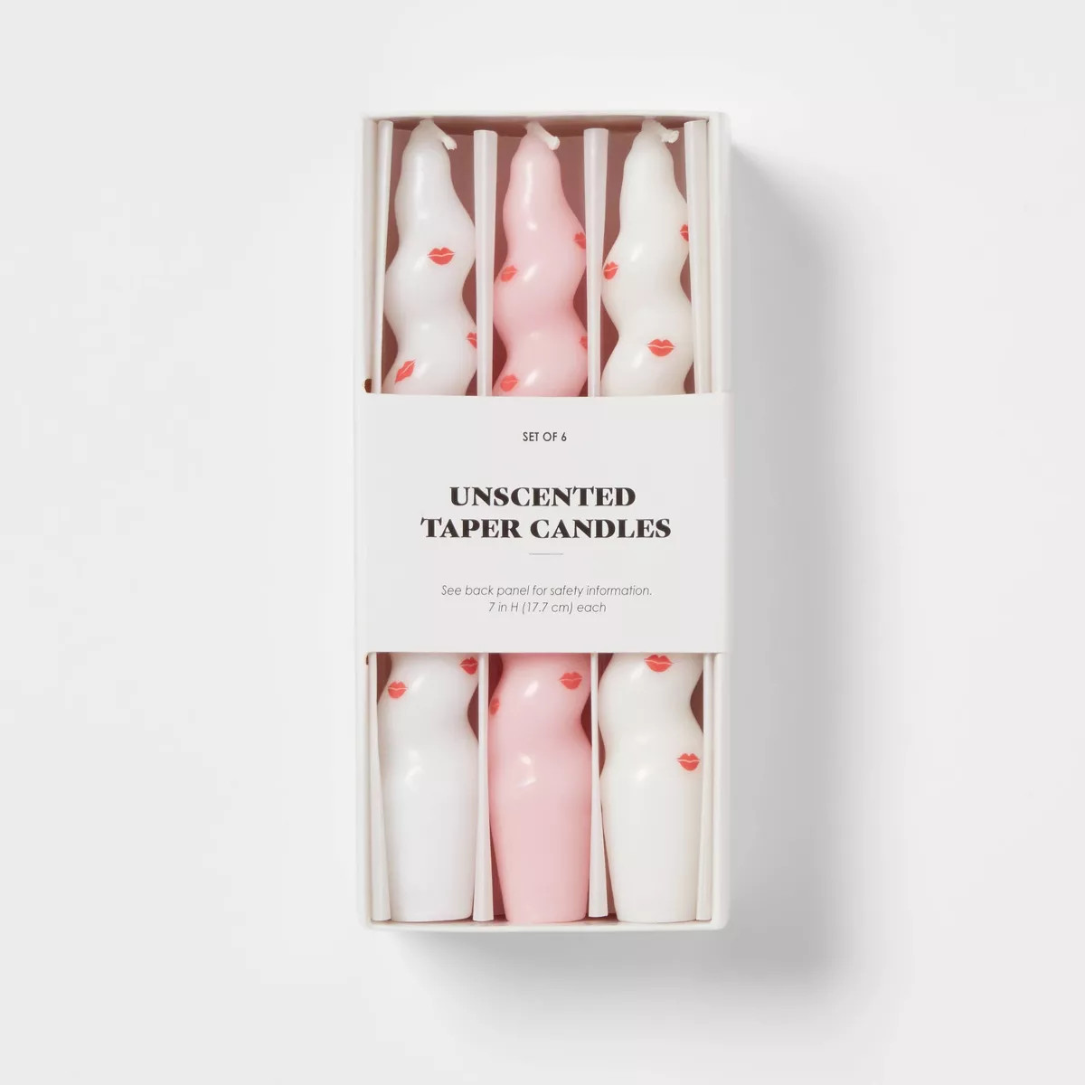 6pk Taper Candle Set White and Pink - Room Essentials™ | Target