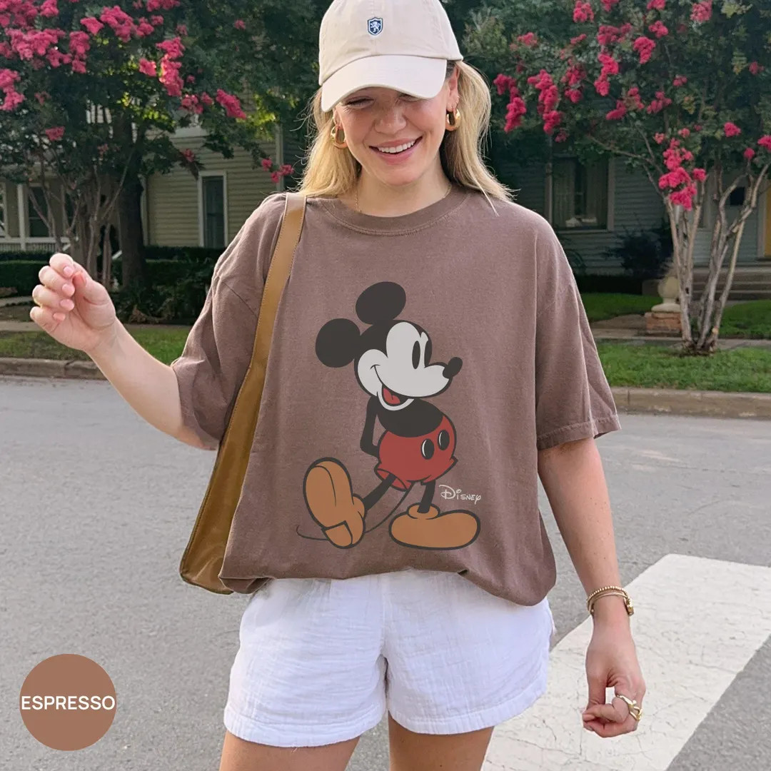Comfort Colors® Classic Pose Mickey Mouse Shirt, Retro Mickey Tee, Vintage Style Disneyland Trip... | Etsy (US)