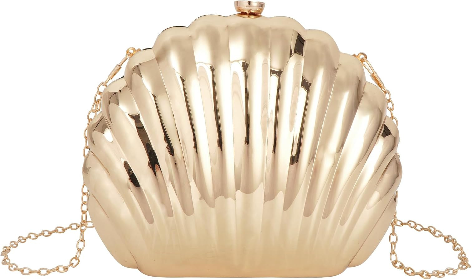 Women Evening Bag Acrylic Clutch Purse Shell Shape Shoulder Cross-body Chain Box Bag | Amazon (US)