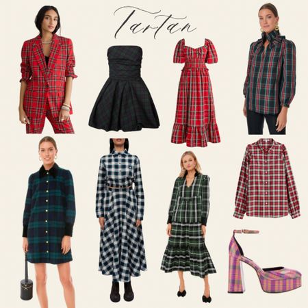 Tartan dresses, tops, skirts, & shoes from Over the Moon, Maje, J Crew, Bloomingdales, & Tuckernuck. Perfect for holiday parties and photos! 

#LTKSeasonal #LTKstyletip #LTKHoliday